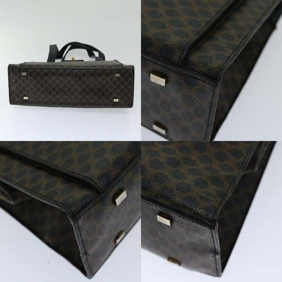 CELINE Macadam Canvas Hand Bag Pvc Black - Picture 10 of 13